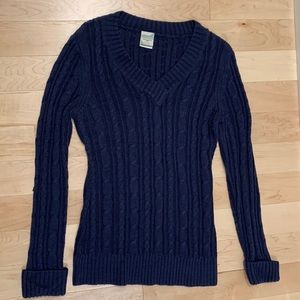 Inked and faded brand navy blue sweater -size medium